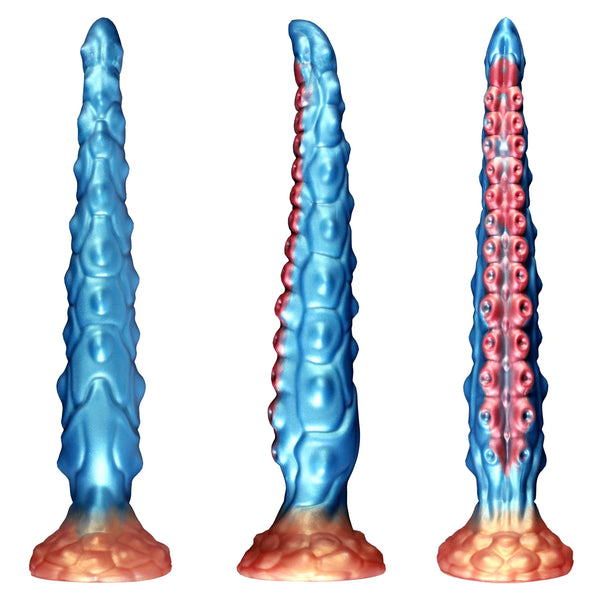 OctoLust X – Deep Tentacle Dildo with Suction Power & Sucker Texture 🐙💙🌊