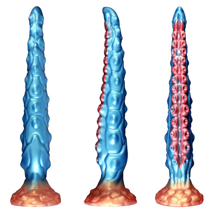 OctoLust X – Deep Tentacle Dildo with Suction Power & Sucker Texture 🐙💙🌊