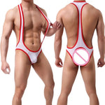 Bare It Bold Mesh Mankini Bodysuit – Red Edition 🍒💪