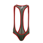 Bare It Bold Mesh Mankini Bodysuit – Red Edition 🍒💪