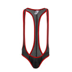 Bare It Bold Mesh Mankini Bodysuit – Red Edition 🍒💪