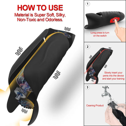 GlansRush X – 10-Speed Vibrating Trainer for Edge Play and Erection Boost 🍑⚡🎮