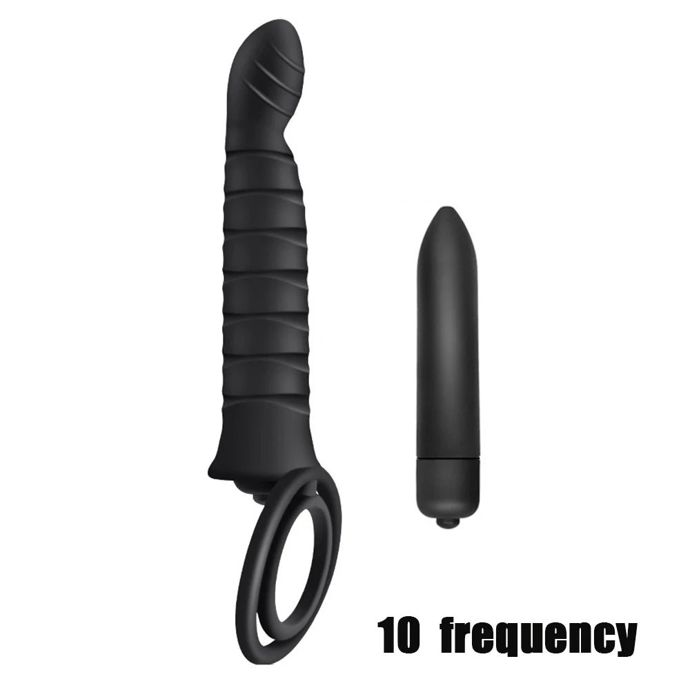 Remote-Controlled Prostate & Cock Ring Vibrator 🖤🔥