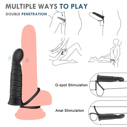 Remote-Controlled Prostate & Cock Ring Vibrator 🖤🔥