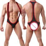 Bare It Bold Mesh Mankini Bodysuit – Red Edition 🍒💪
