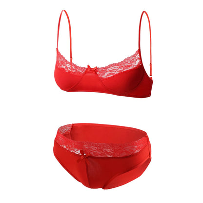 SoftWhimsy Lace Bra & Panty Set – Sissy Edition 💖
