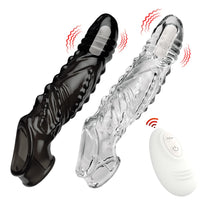 Deep Surge – Remote-Controlled Ribbed Vibrating Sleeve ⚡🔒