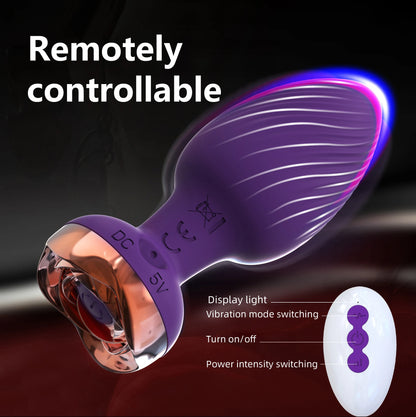 PurplePulse – Remote Rose Vibrator for Backdoor Bliss 🍑🌹💜