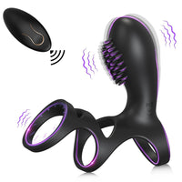 Vibrashock Remote Triple Ring Vibrator 🔥
