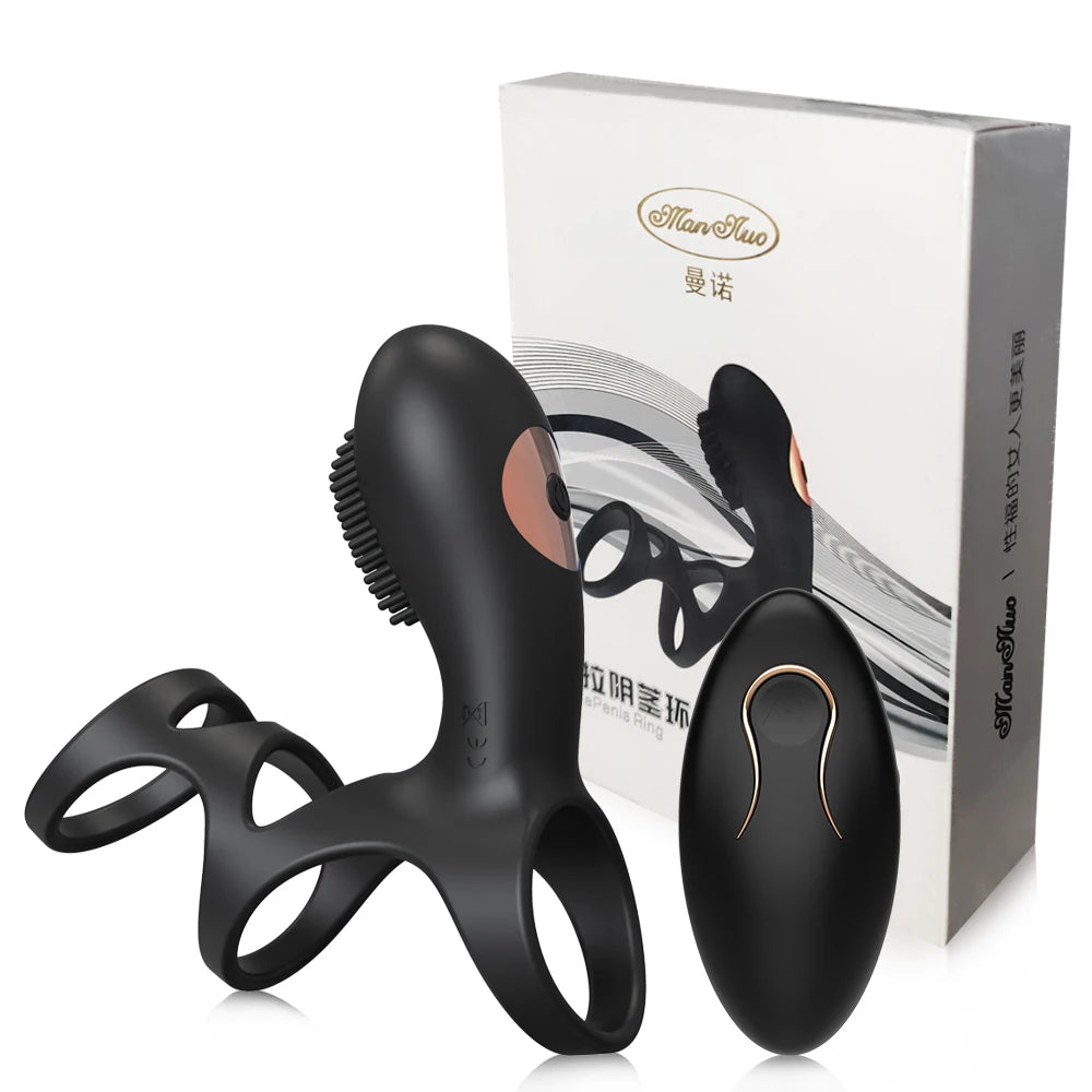 Vibrashock Remote Triple Ring Vibrator 🔥