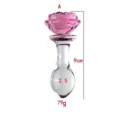 Glass Bloom – Rosebud Crystal Plug 🌸💎🍑