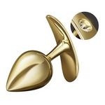 GoldRush – Luxe Crystal Steel Anal Plug ✨🍑💎