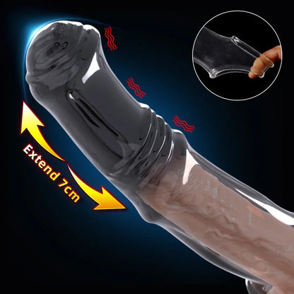 Titan Surge – 7cm Vibrating Penis Extender 💥🔋
