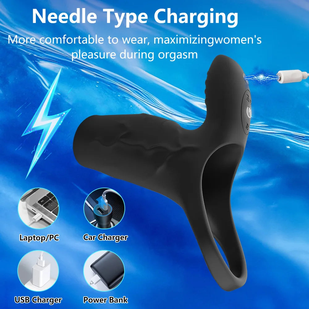 Black Thunder Dual-Ring Vibrator 🔥
