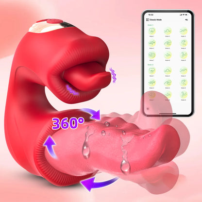 360° Rotating Tongue Vibrator with App Control🔥