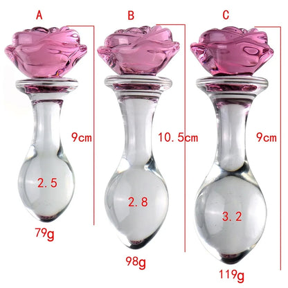 Glass Bloom – Rosebud Crystal Plug 🌸💎🍑
