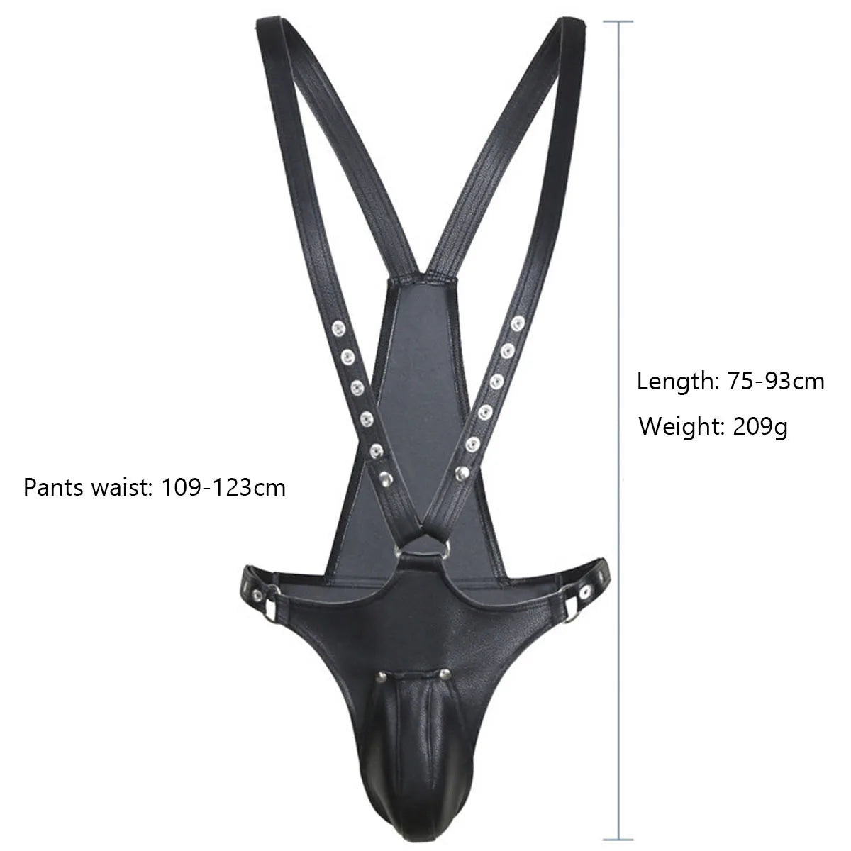 Gladiator Grip – Leather Pouch Harness Bodysuit 🖤⚔️