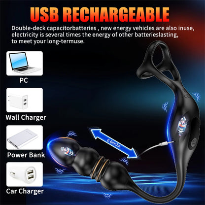 ThunderDrive 4-in-1 Prostate Thruster & Cock Ring Combo 🔥💥🍑