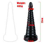 Ascend Spiral – XXL Ribbed Dildo 🖤🌪️