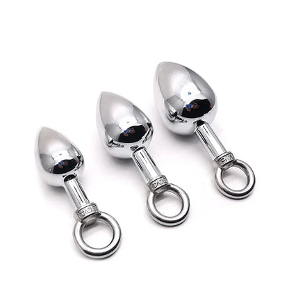 Steel Tease – Metal Ring Anal Plug Set 🔗❄️🍑