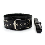 VelvetGrip PU Bondage Collar with Leash💋🔁🔥