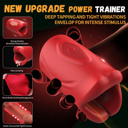 Red Lip Tease – App-Controlled Vibrating Mouth Trainer 💋📱🔥