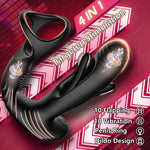 DeepPulse Prostate Massager with Flapping Shaft & Vibrating Cock Ring 💥🍑💦