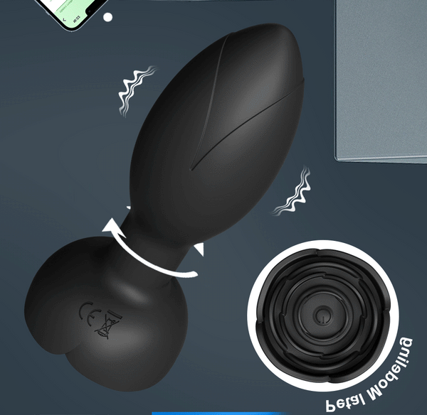TwirlBloom – 360° Rotating Pleasure Plug with Remote Vibes 💫🌺📱