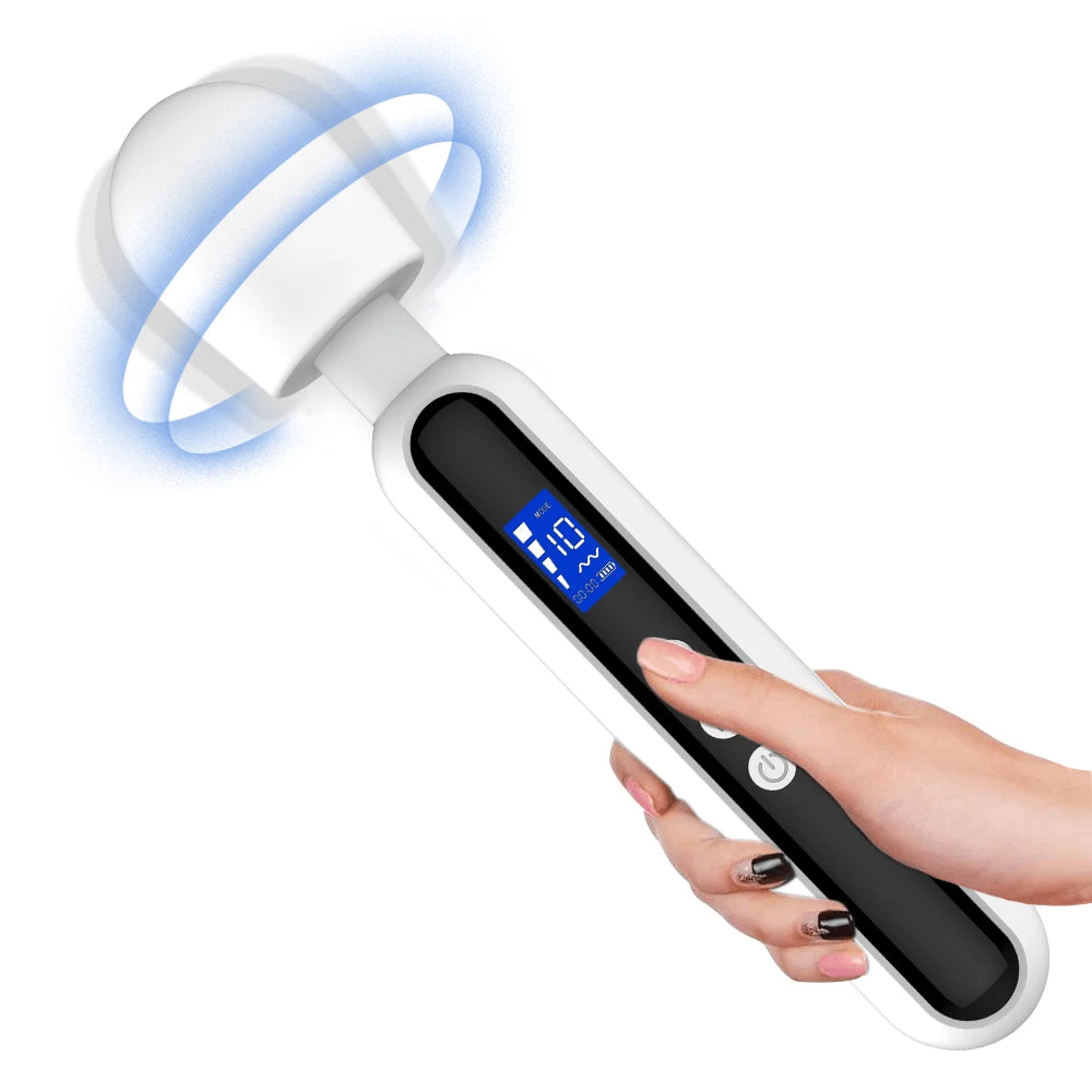 DeepGlide LCD Wand Massager ⚡🖤📊