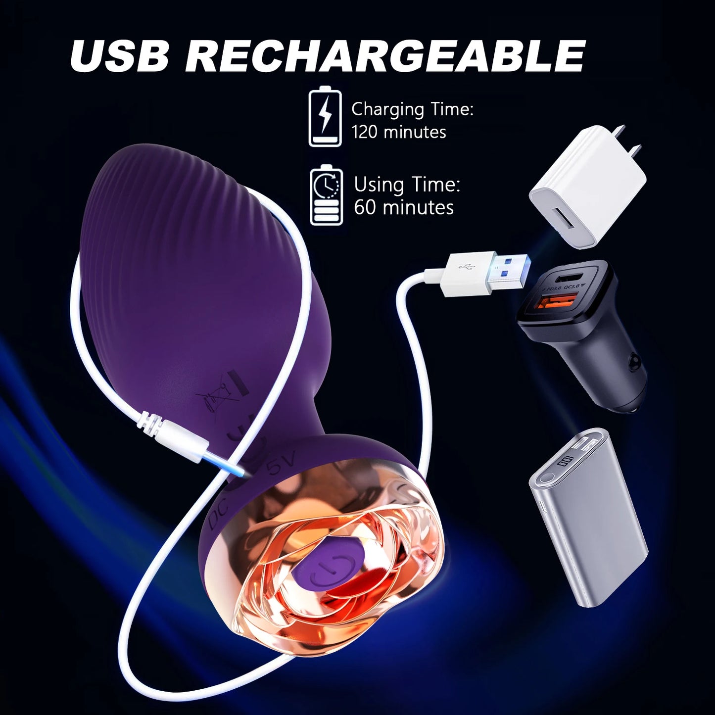 PurplePulse – Remote Rose Vibrator for Backdoor Bliss 🍑🌹💜