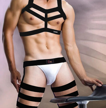 Submission Circuit Set – 3-Piece Brief + Harness + Strap Kit ⚡🖤