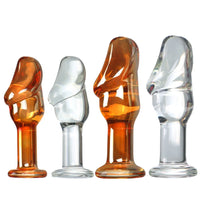 Crystal Thruster – Glass Dildo Plug with Bold Curves 💎🍯🔥