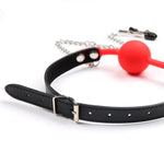 ObeyMe Ball Gag with Nipple Clamps  🔗