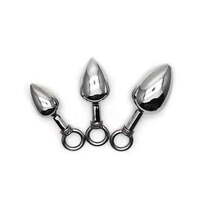 Steel Tease – Metal Ring Anal Plug Set 🔗❄️🍑