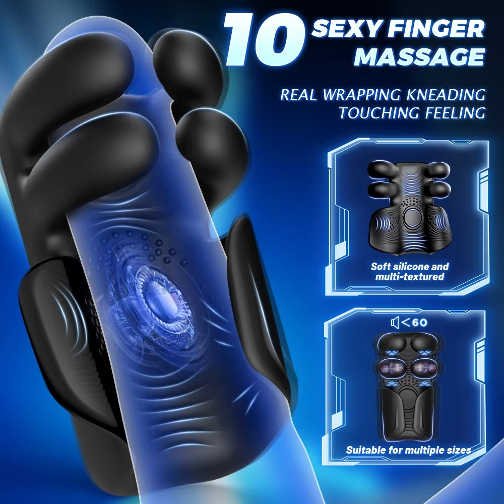 GripTease X – 10-Finger Tapping & Vibe Trainer for Total Glans Control 🔥🖐️💦