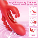 VibeRush Trio – 4-in-1 Rabbit with Beaded Tail 🐰💦