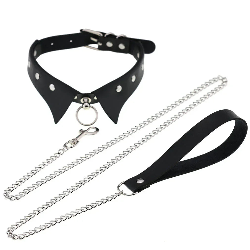 ObeyMe Leather Collar & Leash Set 🔗🖤
