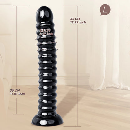 Ribbed DepthMaster XXL Suction Plug 🖤🔥💦