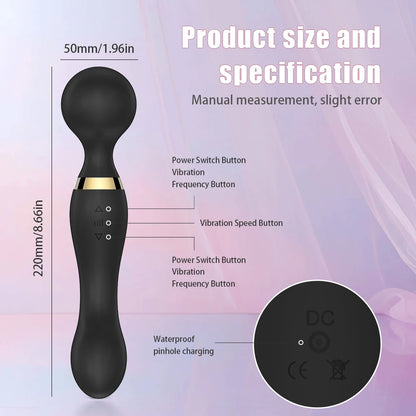PulseGlide Duo Wand ⚡💜💦