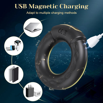 PulseTime Delay Vibe Ring – Intense Vibrating Cock Ring for Men 💪⏱️