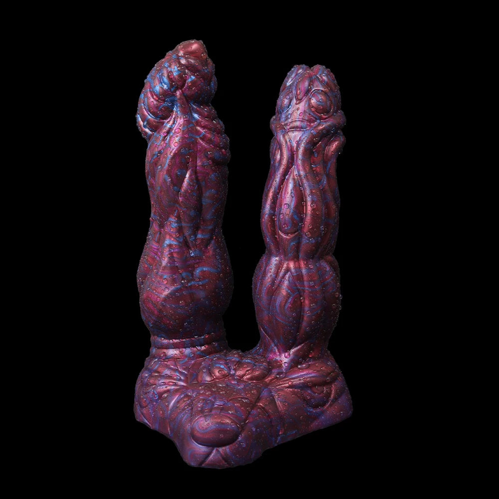 DrakoTwist X – Dual-Spire Dragon Dildo for Deep, Stretch-Filled Fantasy Play 🐉💜🔥
