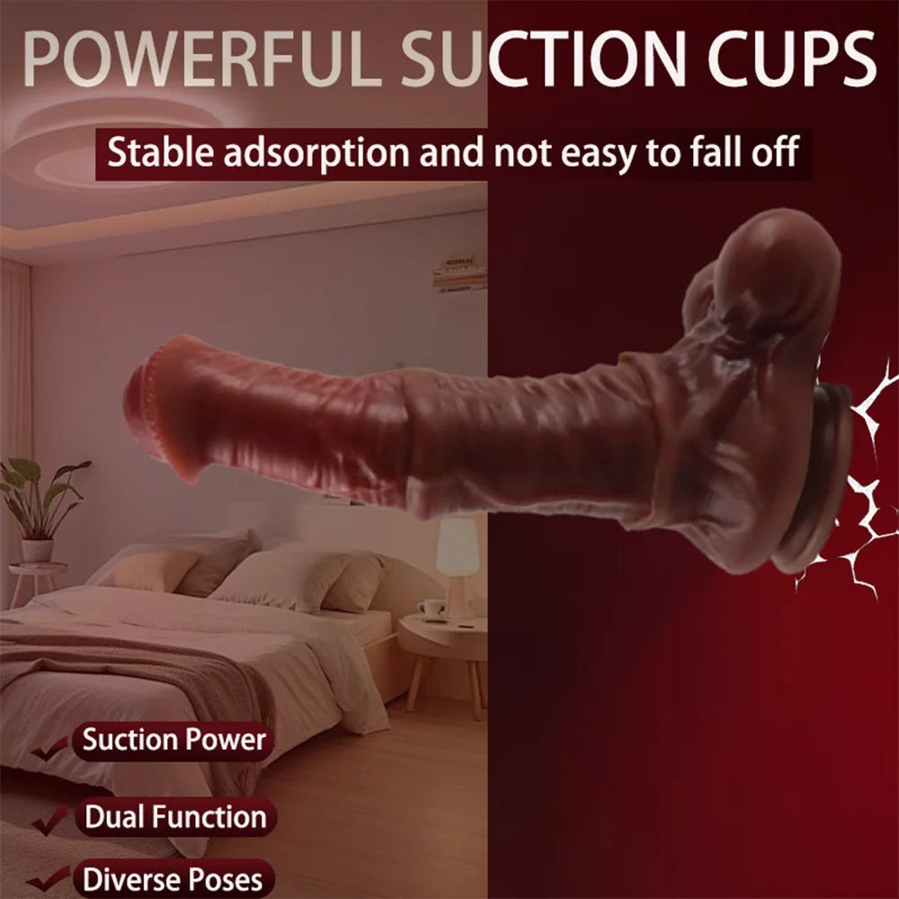 TwinCore™ Dual-Testicle Suction Dildo 🍆💪