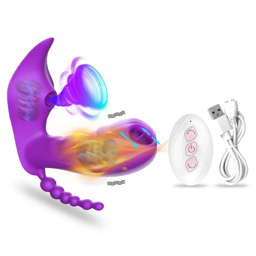 SmartApp Heated Sucking & Vibration Clit + G-Spot Massager 📱💦