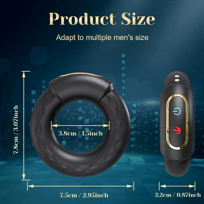 PulseTime Delay Vibe Ring – Intense Vibrating Cock Ring for Men 💪⏱️
