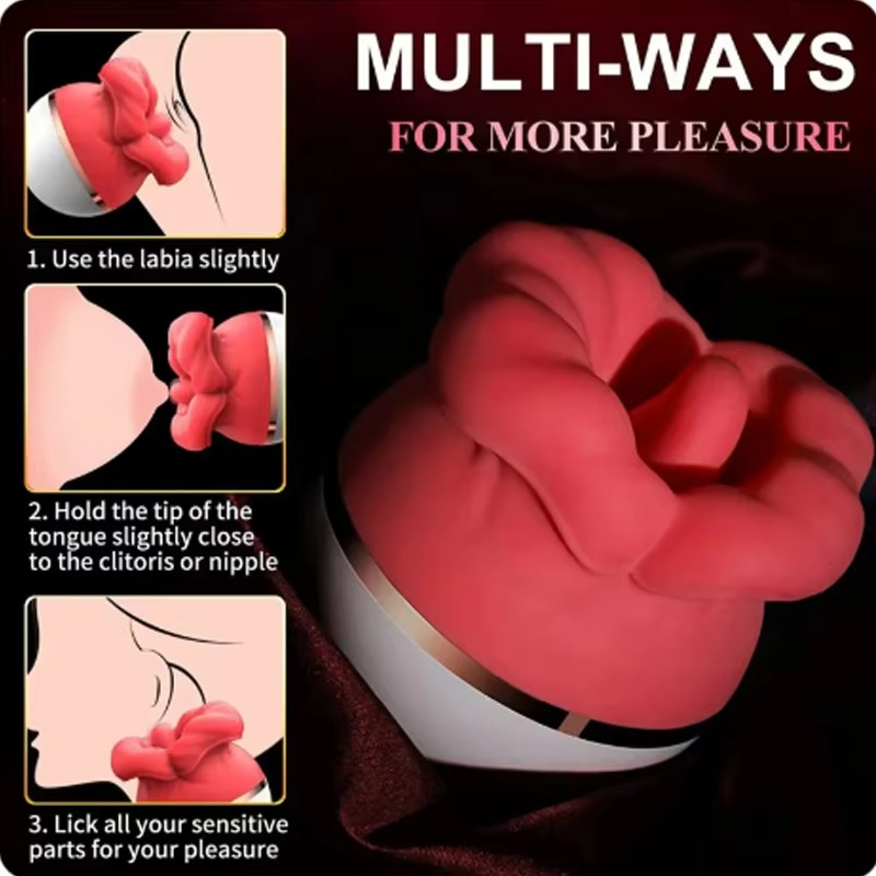 Lips of Lust – Rose Licking & Sucking Vibrator 🌹💋💦