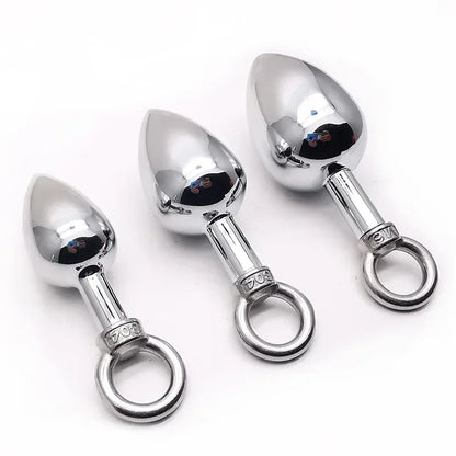 Steel Tease – Metal Ring Anal Plug Set 🔗❄️🍑