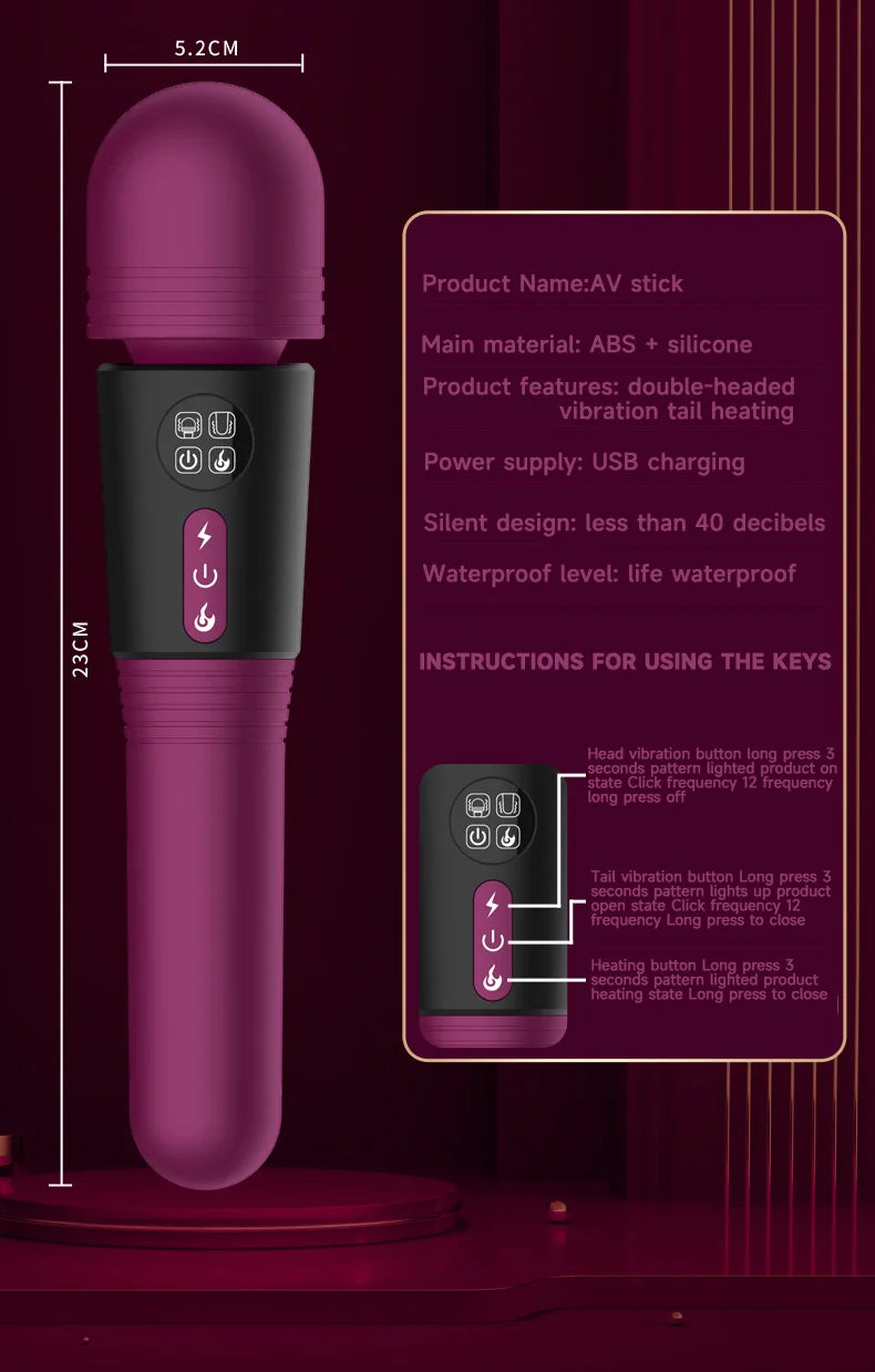 DualRush Vibe – Double-Ended Wand for All-Around Ecstasy 💚💋⚡