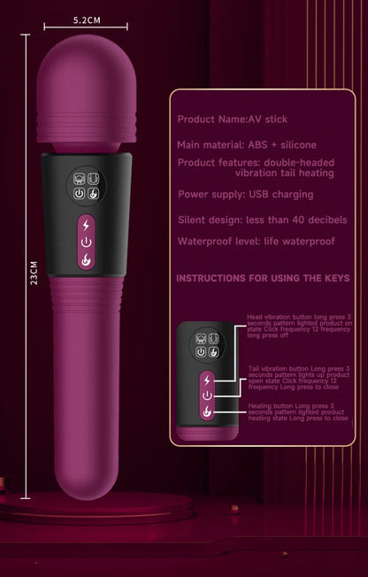 DualRush Vibe – Double-Ended Wand for All-Around Ecstasy 💚💋⚡