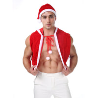 🔥Jingle Tease Santa Crop Set – Hat + Cape Edition🎅❄️