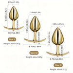 GoldRush – Luxe Crystal Steel Anal Plug ✨🍑💎